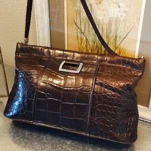 Brighton bag croc leather like new !